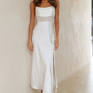 White Satin Dress